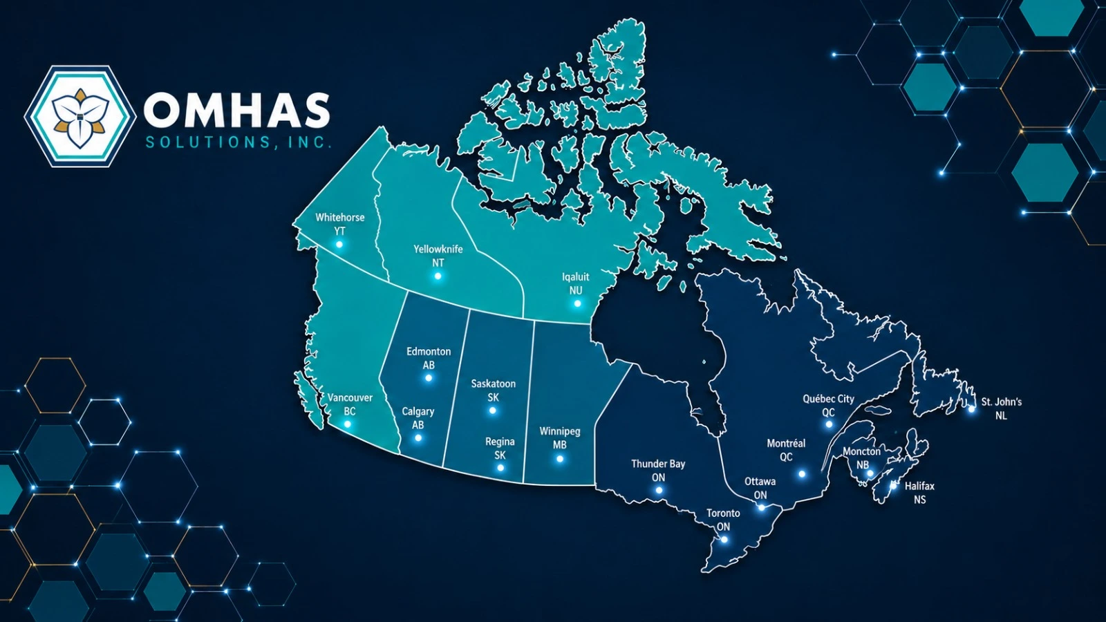 Provinces We Support OMHAS | Outsourced Management for Health and Safety | Canada