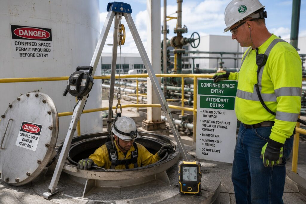 confined space entry tripod OMHAS | Outsourced Management for Health and Safety | Canada