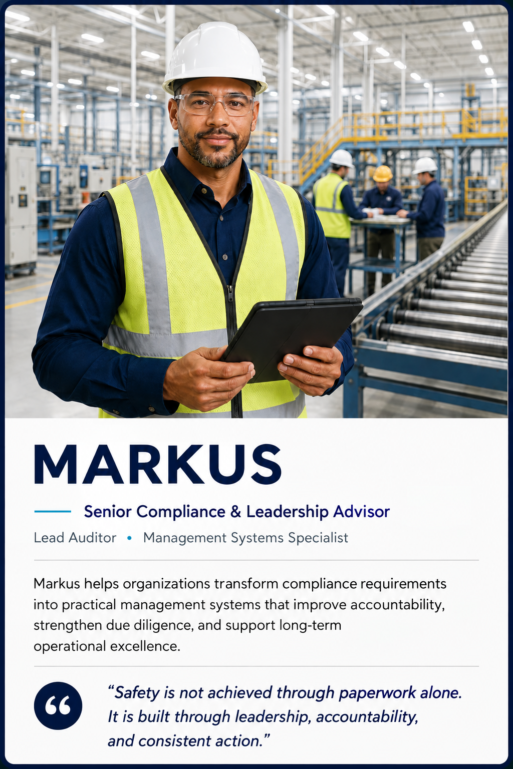 markus OMHAS | Outsourced Management for Health and Safety | Canada